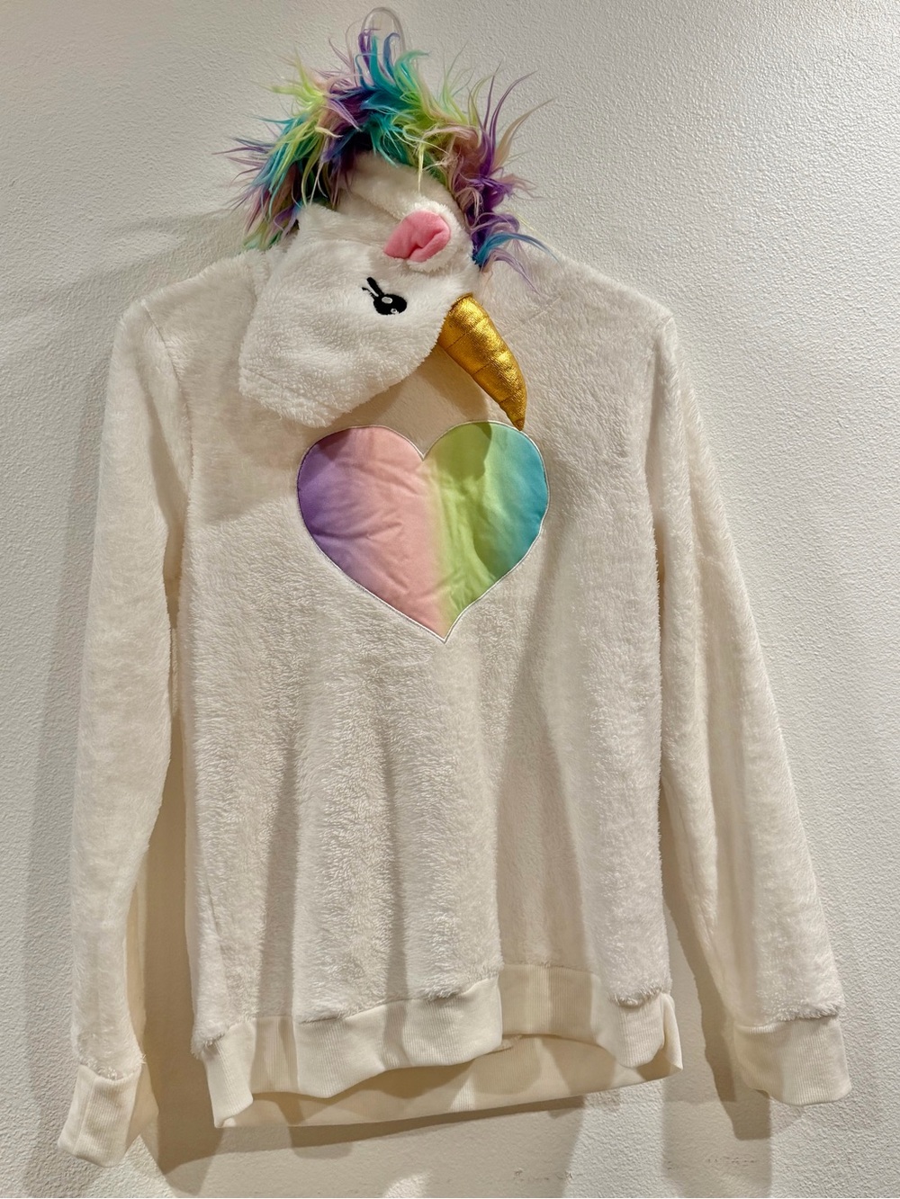 NO BOUNDARIES Unicorn Fleece Hoodie- Size M (7-9)